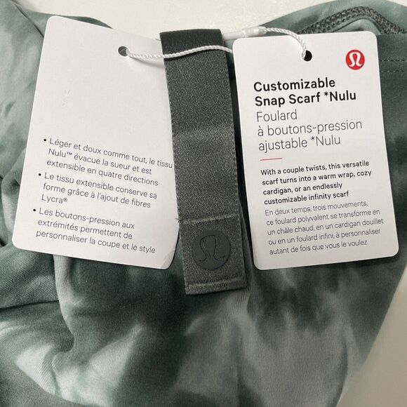 Lululemon Wrap Customizable Nulu Snap Scarf Women Spruce Green One Size NWT - Picture 7 of 9